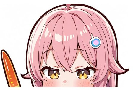 13 cm Aufkleber für Rosa Haare Mädchen Peeker Big Head Anime Vinyl Heckscheibe Kofferraum Autozubehör