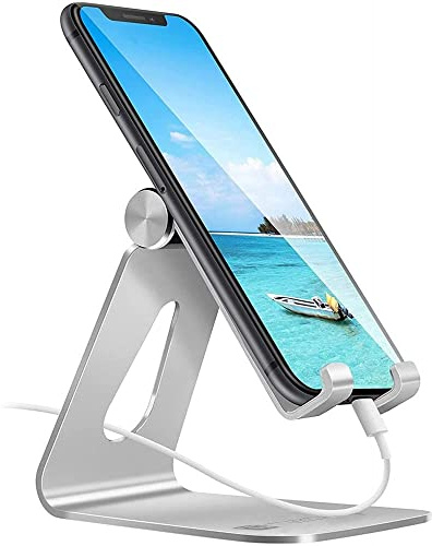 Techly 363272 Universal-Halterung für Smartphone und Tablet, verstellbar, für den Schreibtisch Silber