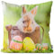 VOID Ostereier Hase Osterhase Kissenbezug 50x50 Kissenhülle Polyester Zierkissen Couchkissen Ostern Osterdeko Deko, Kissen Größe:50 x 50 cm