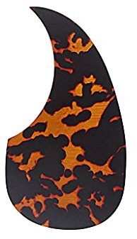 Alnicov Gitarren-Pickguard-Aufkleber, selbstklebend, Comma-Form, Schutz vor Kratzern für Akustikgitarre