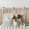 Krippe Organizer, Krippe Organizer zum Aufhängen für Krippe, Leinen Baby Nachttisch hängende Aufbewahrungstasche, 2 Taschen, Organizer für Babybetten und Spielzeug
