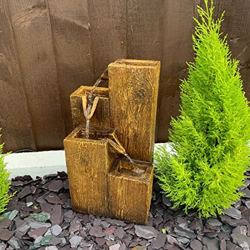 Coastal Bay Mains Powered Water Feature With Water Tablets With Cover,Waterfall, Water Fountain, Garden Decoration, Garden Feature