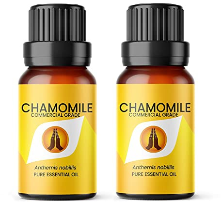 Aroma Energy Chamomile Dilute Essential Oil, 20ml (2x10ml Bottles) | Diffuser oil for home, aromatherapy, burner, candle making, soap, wax melts | Natural, Vegan, UK Made