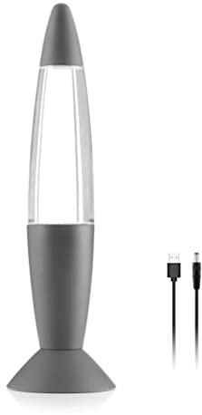 CELLUSTOP - Lavalampe Rakete Tornado Twist – Lampe Magma Lava – funktioniert mit Batterien oder USB – 35 cm – LED 6 Farben Alternative