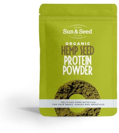 Organic Hemp Seed Protein Powder 300g by Sun & Seed – Raw, Plant-Based Superfood – High Protein, High Fibre, Low Fat – Vegan, Gluten-Free, Omega-3 Rich – EU Grown – Smoothies, Baking, Cooking