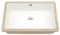 Dcolora - Fregadero rectangular de cerámica de porcelana blanca de 16 x 10 pulgadas, lavabo bajo encimera con desbordamiento