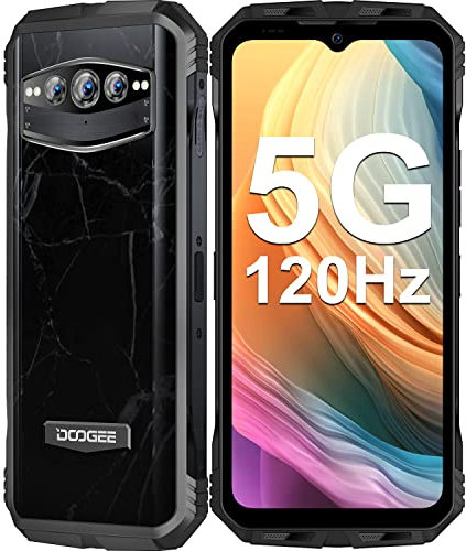 DOOGEE V30T Telephone Portable Incassable 5G, 20GB+256GB, 10800mAh/66W, 108MP Triple Caméra+Vision Nocturne, 6.58 120Hz, Dimensity 1080 Android 12 Smartphone Incassable, NFC/OTG/IP68/WIFI 6-Marbré