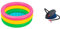 Intex Piscina Baby Sunset 61 x 22 Cm, Arcobaleno & 69611 - Pompa a Piede, Blu/Nero/Rosso