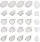 UNICRAFTALE 30 Sets 5 Stile Cabochon Anhänger 304 Edelstahl Anhänger Tabletts Rohlinge Lünette Ovales Tropfen Herz Flache Runde Quadratische Tabletts Mit Glas Cabochons Für Schmuckherstellung