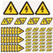 NUOBESTY 30pcs High Voltage Warning Label Decals Electrical Shock Stickers Electrical Shock Sign Adhesive Stickers