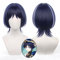 LeMarnia Blau Bobble Kopf Styling Wanderer Perücke für Cosplay Scaramouche Halloween Party Kostüm Perücke