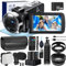 Camcorder Video Camera for Vlogging and YouTube, 2.7K Resolution, External Microphone, Wide-Angle & Macro Lens, Multiple Shooting Modes, Rich Accessories