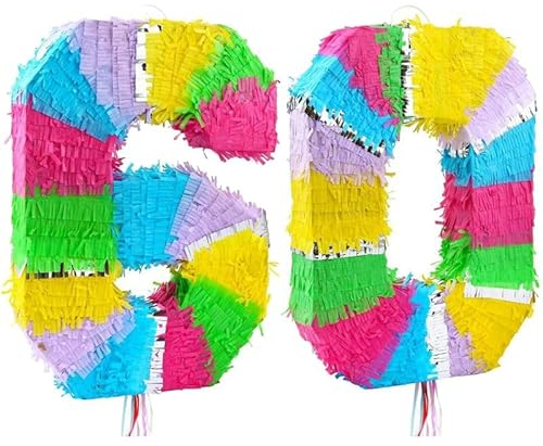 Playflip Pinata Zahl 60 bunt Pastell 60. Geburtstag