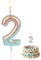 Zahlen Kerzen, Kerze 2 Geburtstag, 5D Geburtstagskerzen, Farbverlauf Kerzen, Geburtstagskerzen Für Kinder Erwachsene Für Geburtstag Jahrestag Partys