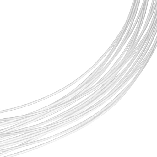 Beebeecraft Filo d'Argento da 0.5mm e 24 Gauge 925 Filo in Argento Sterling 1M Rotondo per Gioielli Artigianali con 2 Pezzi di Panno Lucidante in Pelle Scamosciata per Avvolgere Il Filo Gioielli