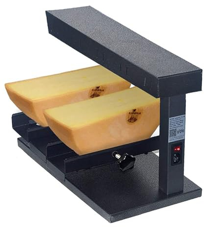 Cheese Melter Raclette Grill,with Double Heating Area, Rapid Heating Raclette Grill Melting Machine Cheese Heater