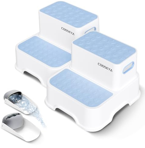 COOSEYA 2 Tritthocker Trittstufe für Kinder (blau)