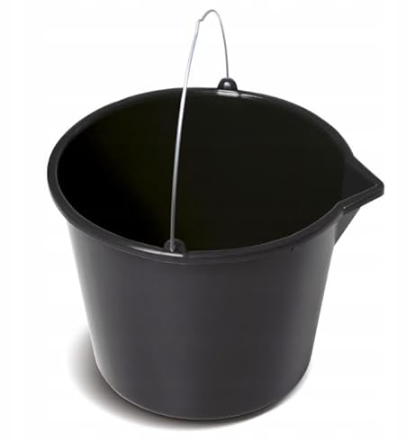 Baueimer Mörteleimer 20L mit Ausguss Eimer Kübel Putzeimer Wassereimer Betoneimer mit Skala Maurerkübel Maurereimer 1 Stück