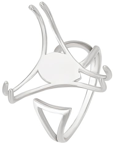 BENECREAT Dreieck 925 Sterling Silber Stein Kralle Lünette, 20 mm Verstellbare Ringrohlinge Mit 3 Kralle, Fingerring-Basis Für Die Herstellung von Handgefertigtem Schmuck