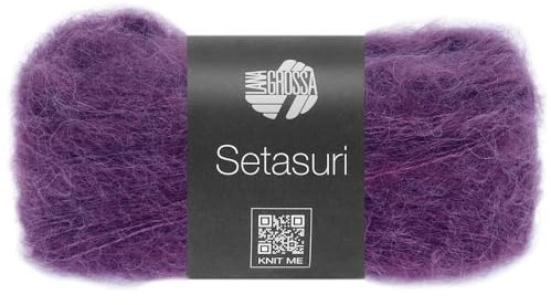 LANA GROSSA Setasuri | Feines Lace-Garn aus Suri-Alpakafasern mit Seide | Handstrickgarn aus 69% Alpaka (Suri) & 31% Seide | 25g Wolle zum Stricken & Häkeln | 212m Garn FB64