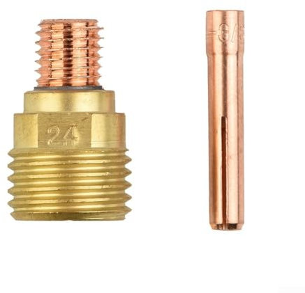 Torcia di saldatura TIG con lente a gas per corpo a pinza di alta qualità, compatibile con più marche di macchine (2,4 mm)