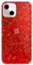 Berkin Arts Compatible with iPhone 13/14 Clear TPU Cover Case Glitter with Classic Shiny Bling Sparkly Design Red for Men Women