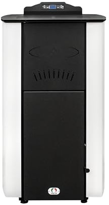 STUFE A PELLET ITALIA Asia Nettoyage Automatique Locale Technique 20 KW WiFi - Poêle à Granulés Hydro Système de Chauffage Efficacité 90% Chauffe 120m² Autonomie 22H Programmable 5 Puissances Blanc