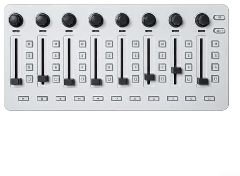 Controller-Mischpult, 25,5 x 12 x 2,5 cm, MIDI-Mischpult, um 360 Grad drehbare Encoder