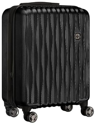 WENGER Energie Hartschalenkoffer S, 38/44 l Erweiterbar, Handgepäck | Robuster Kabinenkoffer 55 x 39 x 22 cm für Reisen mit 4 Doppelrollen, TSA-Schloss und Teleskopgriff