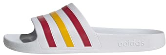 adidas Unisex Adilette Aqua Slides, ftwr white/team power red 2/crew yellow, 40.5 EU