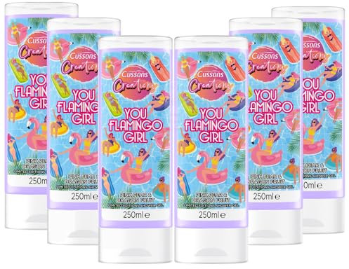 Cussons Creations Shower Gel, You Flamingo Girl Body Wash 250ml, Multipack of 6 x 250ml