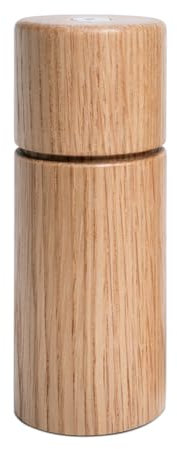 Crushgrind Bergen Gewürzmühle aus Holz mit Keramikmahlwerk | Salz und Pfeffermühle mit verstellbaren Mahlgrad für grobes Salz | Kräutermühle aus hochwertigen, nachhaltigen Materialien (Oak)