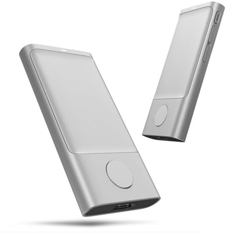 PUSOKEI Mando a Distancia Inalámbrico para Presentador con Air Mouse, Control de de Presentación Recargable USB C con Puntero Láser Rojo para Teléfonos, Tabletas y Portátiles