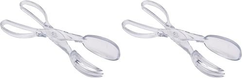 KC BLUE Kitchen Craft - Pince Ciseaux à Salade en Plastique, Détachable en Couverts (Lot de 2)