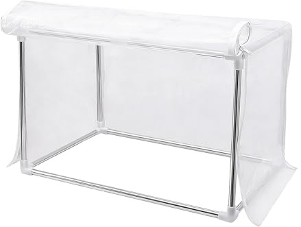 Serra portatile – Mini tenda trasparente per 60 cm | Copertura interna ed esterna in PVC con in acciaio – Casa di coltivazione trasparente per finestre e pa