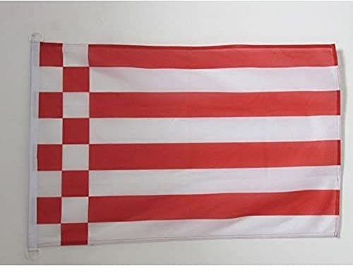 AZ FLAG Bootflagge Bremen 45x30 cm, Bremen Bootsfahne 30 x 45 Cm Marine Flaggen - Flaggen