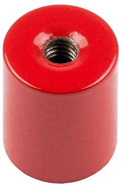 Alnico Deep Pot Magnet for High-Temperature, Engineering, and Manufacturing Applications - 12.7mm dia x 16mm thick c/w M4 threaded hole - 2kg Pull