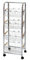 Carro verdulero moderno plateado de metal para cocina Basic - LOLAhome
