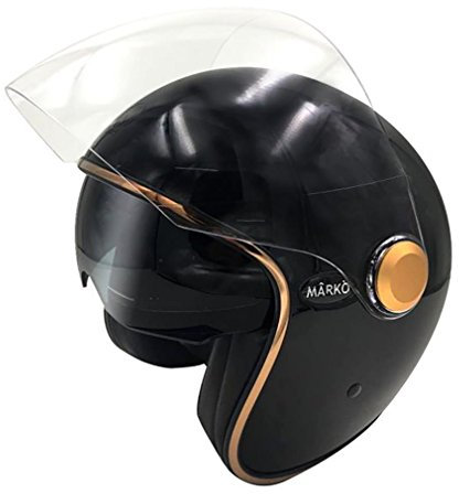 VSTREET Jethelm Boreal, schwarz/gold, Größe XXL