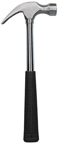 16oz Claw Hammer Nail Screw Remover Removal Tool with Tubular Rubber Handle