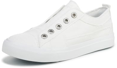 Blowfish Malibu Women's Play Slip On Sneaker, White Smoked