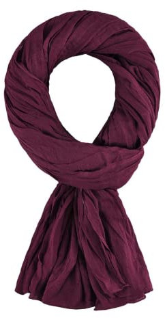 ALLEE DU FOULARD Schal für Damen und Herren, Leichte Stola - 100% Baumwolle – Größe 200 x 110 cm - Burgund - Über 40 Unifarben - Premium-Schal