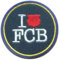 Barça I love Fußball Club Barcelona Aufnäher zum Aufbügeln, 6 x 6 cm