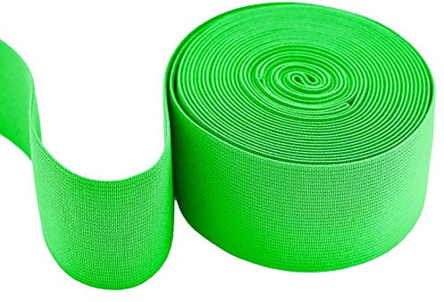 maDDma 5m Gummiband 50 mm breit Oeko-Tex Gummilitze elastisches Band Bekleidungsgummi Farbwahl, Größe:50 mm, Farbe:neongrün