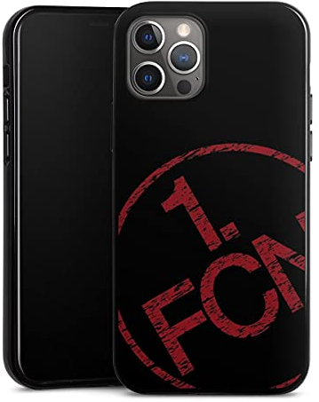 Silikon Hülle kompatibel mit Apple iPhone 12 Pro Case schwarz Handyhülle Fanartikel 1. FCN Textur