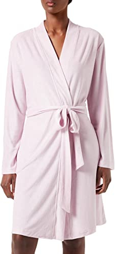 Schiesser Damen Mantel, 95 cm Bademantel, Flieder, 44