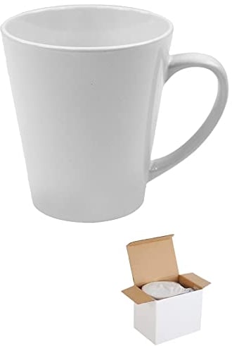 wowsubli 36 Sublimation White Coated 12oz Latte Coffee Mugs Plain Blank Heat Press Printing Ceramic Cups with Boxes
