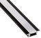 Evotrade Canaleta empotrable para tiras LED (máx. 10 mm) Perfil de aluminio con cubierta – 2 metros – Acabado a elegir + tiras LED (por metros) (negro)