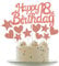 Personalised Happy 18th Birthday Cake Toppers RoseGold Cake Decorations for Girls Boys 18th Birthday Cake Cupcake Topper, Glitter Cakes Banner Decoration for 18 Birthday Anniversary Party Supplies