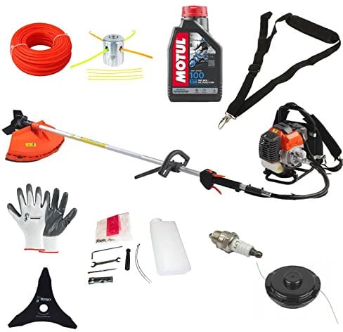 Decespugliatore tagliaerba tosaerba rasaerba a spalla zaino a scoppio 52 cc 2 tempi + OMAGGI E ACCESSORI
